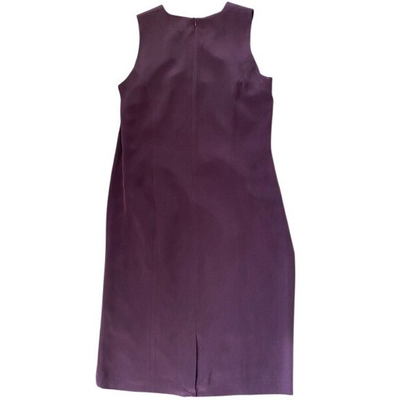 Weyburn Plum Purple Silk Shift Dress Women's 10 New w/ Tags Old Money Minimalist - Picture 3 of 9